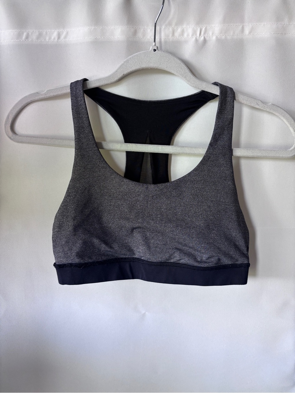 lululemon athletica Gray & Black Racerback Sports Bra